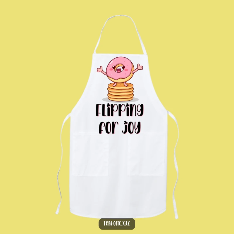 Funny Donut Pancake Bounce Apron - Cook with Cheer & Funny Style