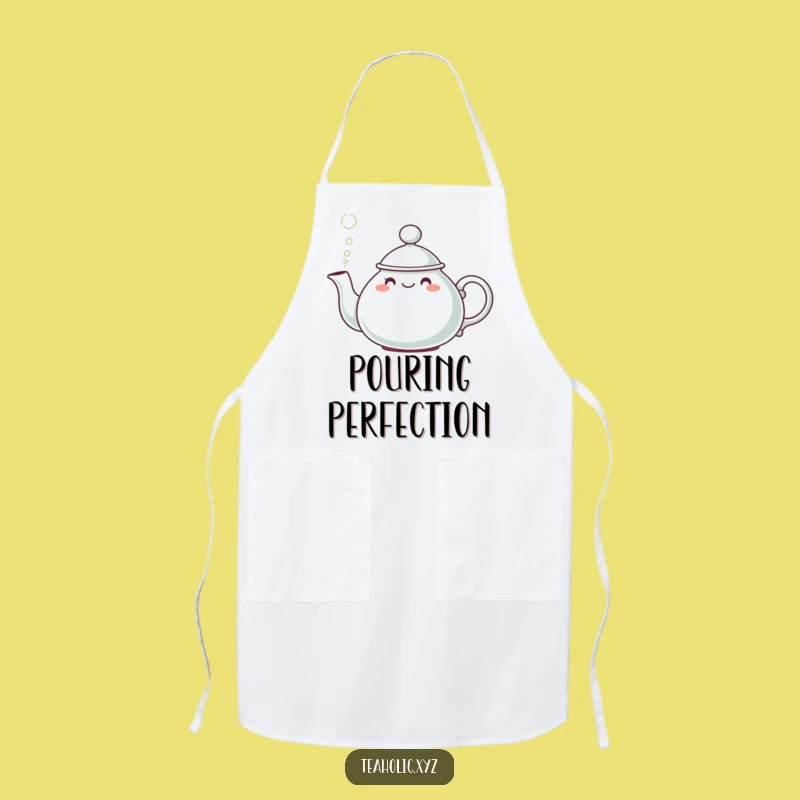 Funny Teapot Puff Apron: Chef Character Kitchenwear, Perfect Humorous Gift!