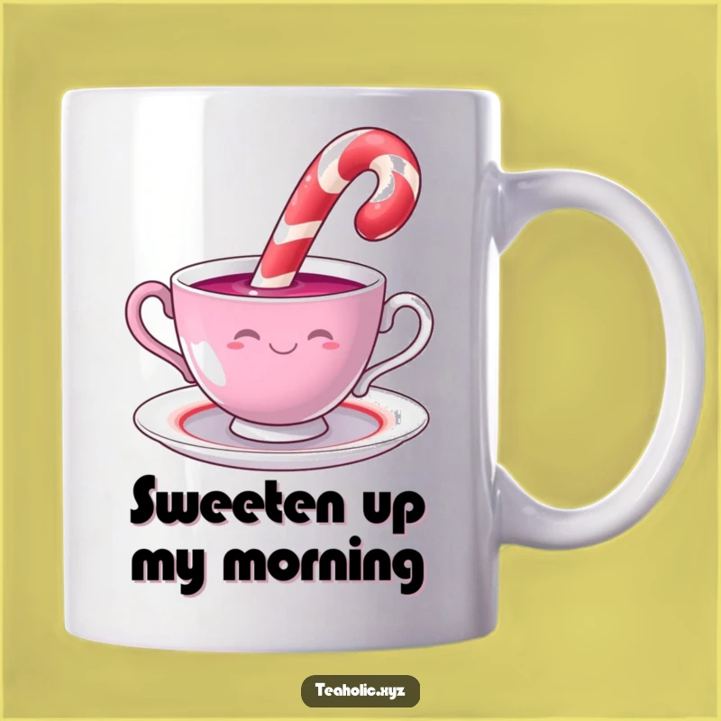 Funny Candy Cane Tea Mug: Whimsical Dipping Delight, Perfect Funny Gift