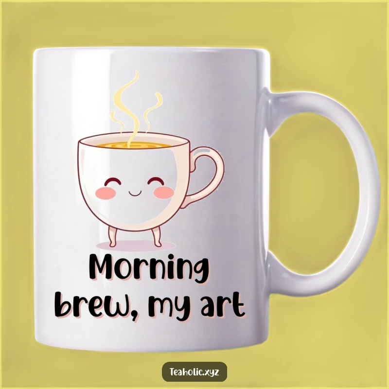 Funny Teacup Pouring Liquid Mug - A Cheerful Morning Brew Companion!