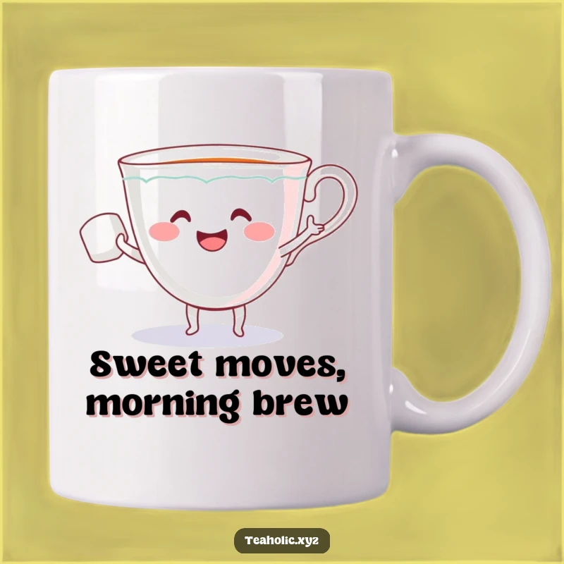 Funny Teacup Sugar Cube Dance Mug - A Whimsical & Funny Gift for Coffee Lovers
