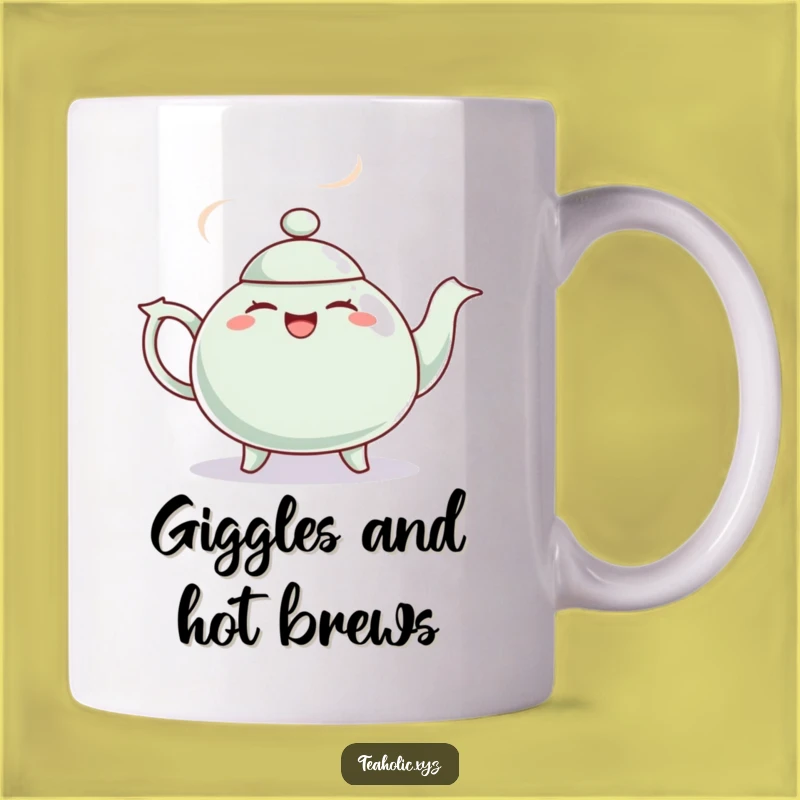 Funny Giggling Teapot Jig Mug - A Lively & Funny Gift for Tea Lovers