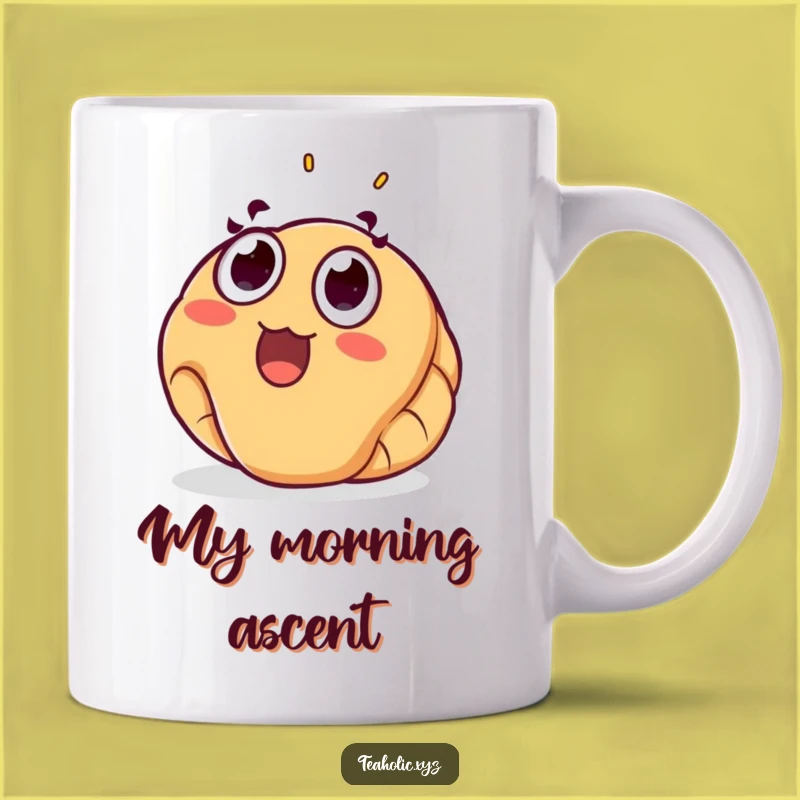 Funny Surprised Croissant Mug: A Joyful Breakfast Treat Gift for Pastry Lovers