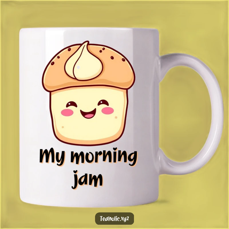 Funny Scone Delight Mug: Adorable Pastry with Cream, Perfect Funny Gift for Bakers