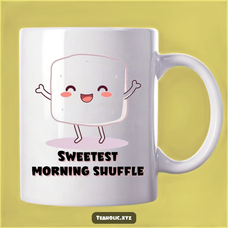 Funny Sugar Cube Dance Mug: Sweet Character Design, Perfect Humorous Gift!