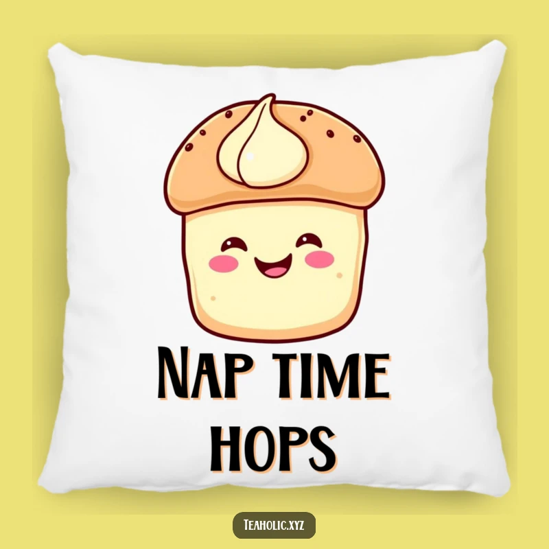 Funny Scone Comfort Pillow: Soft Pastry with Cream, Cozy Decorative Funny Gift