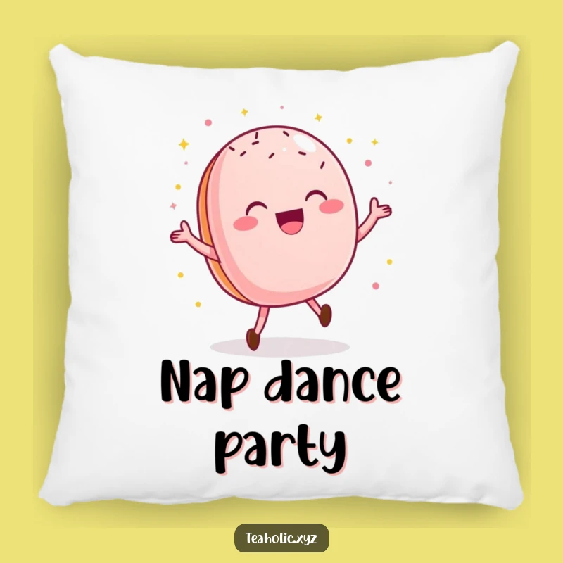 Funny Macaroon Pillow: Snuggle with a Sweet Happy Dance Pastry Friend