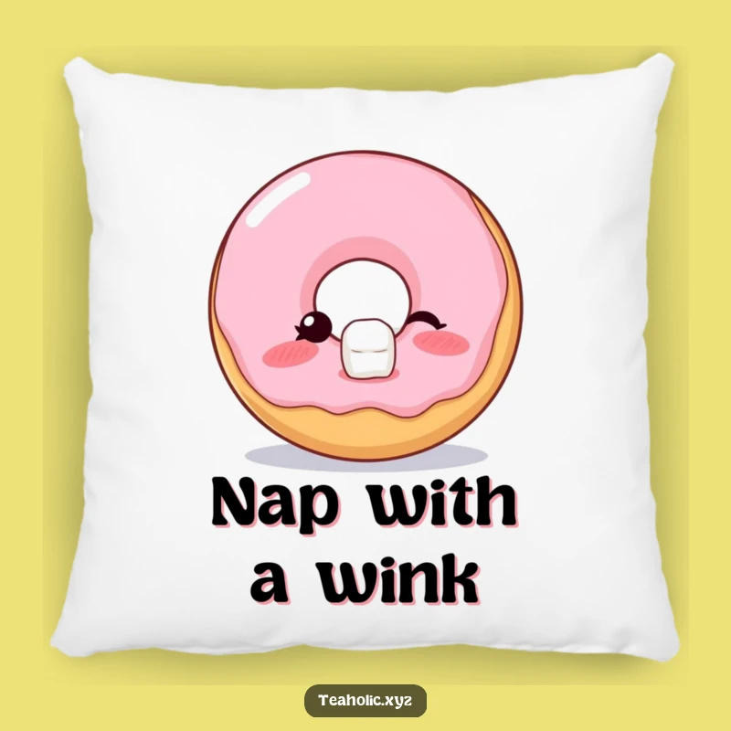 Funny Donut Wink Pillow: Cozy Cheeky Accent Pillow Funny Gift