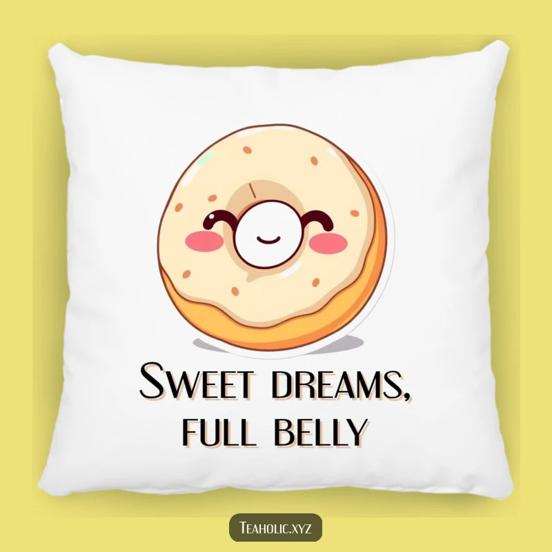 Funny Wobbly Donut Pillow - Cozy Comfort with a Sweet Sip!