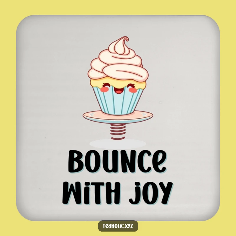 Funny Cupcake Bounce Coaster Set: Giggling Protection, Perfect Funny Gift for Tables