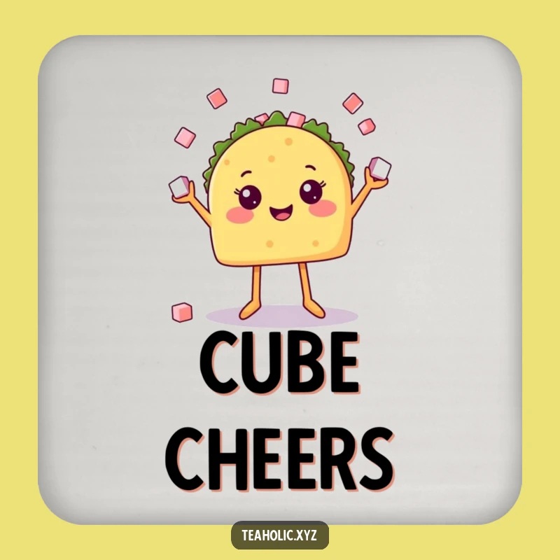 Funny Taco Juggler Coaster Set: Happy Food Protection, Perfect Funny Gift for Tables