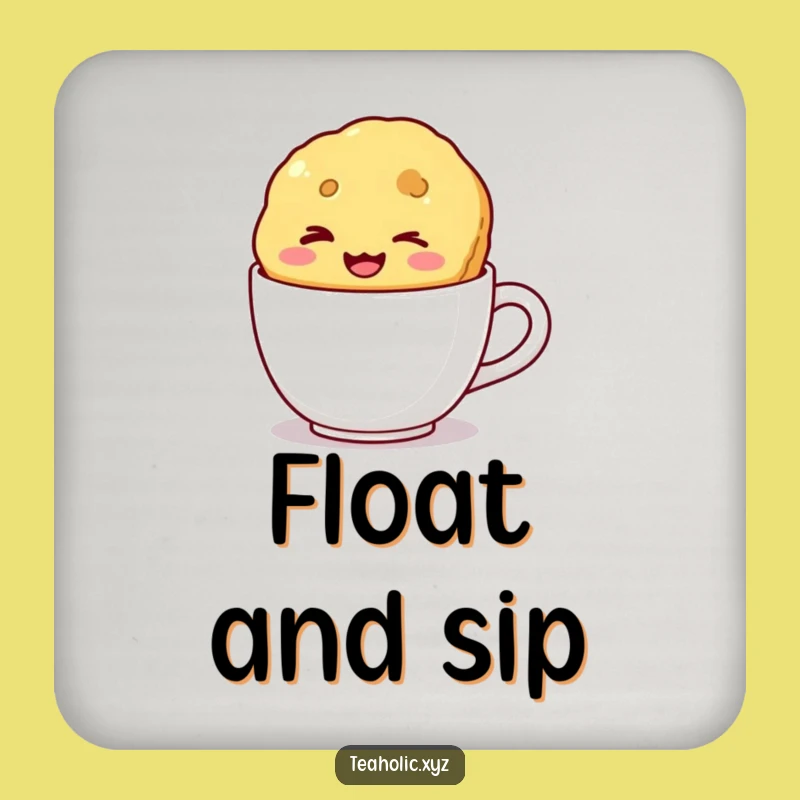 Funny Winking Biscuit Coaster - Protect Surfaces with Mischievous Charm
