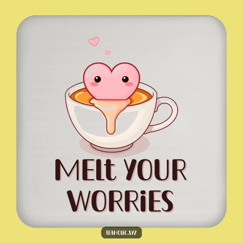 Funny Candy Heart Coaster: Protect Tables with Sweet Charm, Perfect Funny Gift