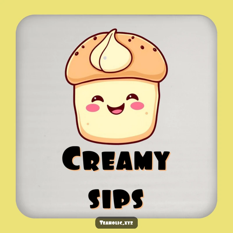 Funny Scone Drink Coaster: Protect Surfaces with Pastry Fun, Unique Funny Gift