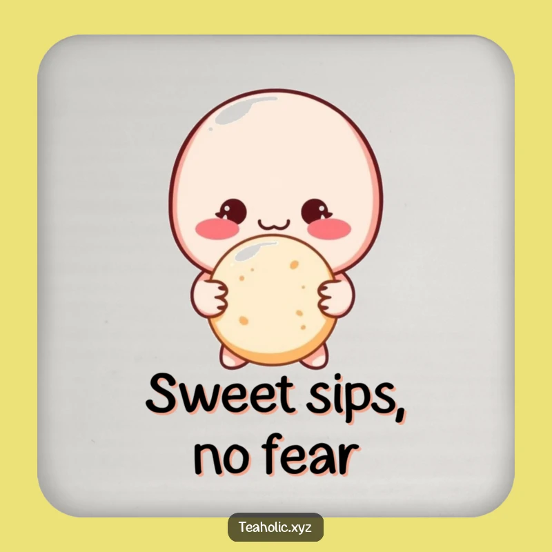 Funny Shy Macaron Coaster: Protect Surfaces with Sweetness
