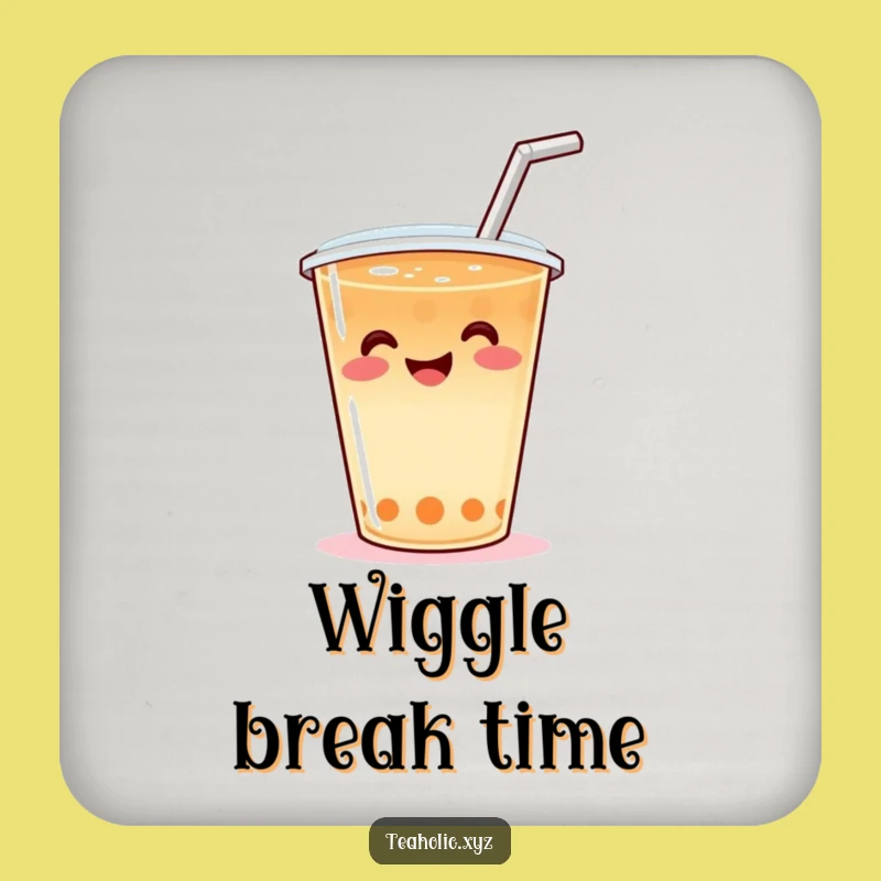 Funny Wiggle Tea Coaster Set: Smiling Tea Cup Protection, Unique Funny Gift