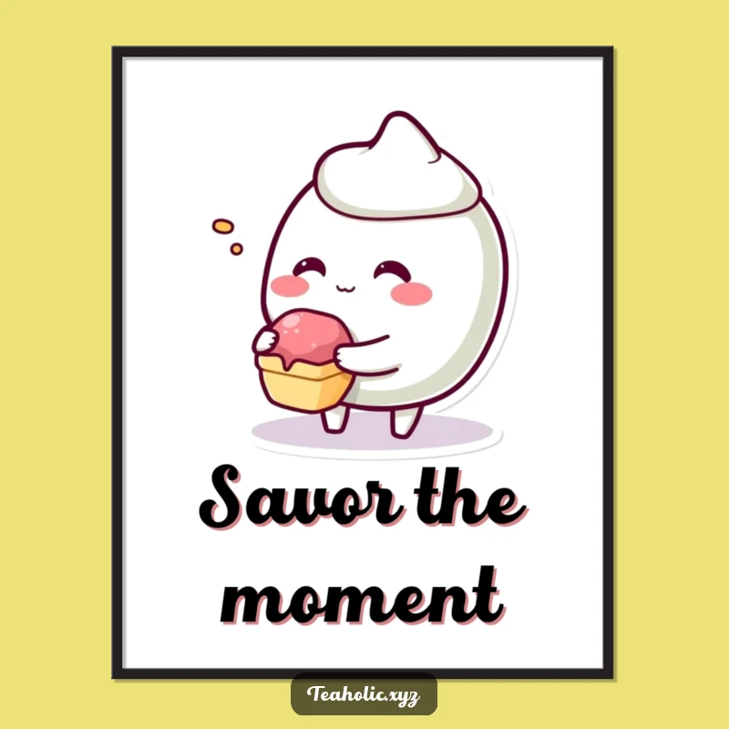 Funny Pastry Bite Poster: Decorate With Giggles and Sweetness