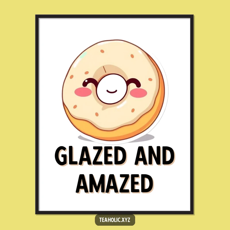 Funny Wobbly Donut Poster - Sweet Wall Art for a Laugh!