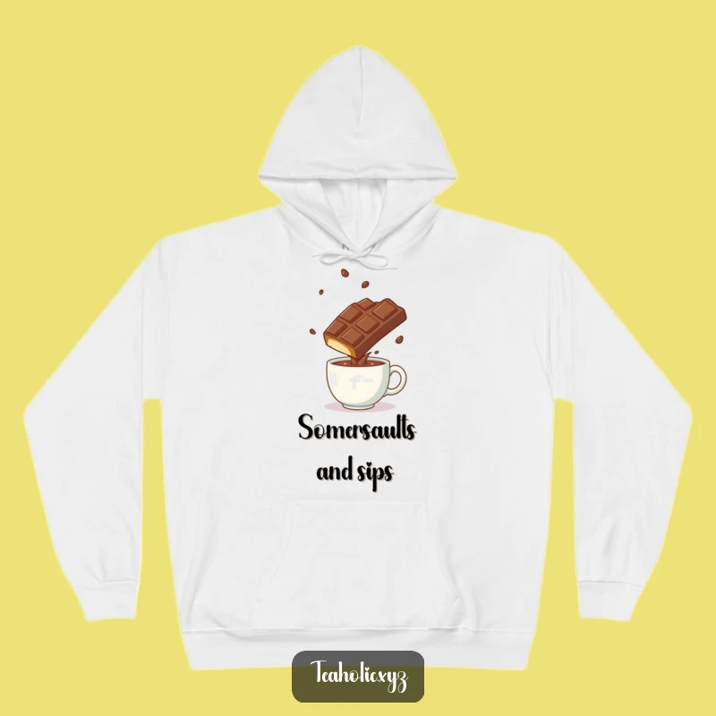 Cozy Funny Chocolate Somersault Hoodie - Warm Acrobatics Sweatshirt Gift