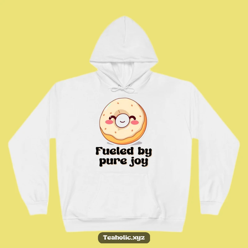 Funny Wobbly Donut Sipping Hoodie - Cozy Up with Sweet Fun!