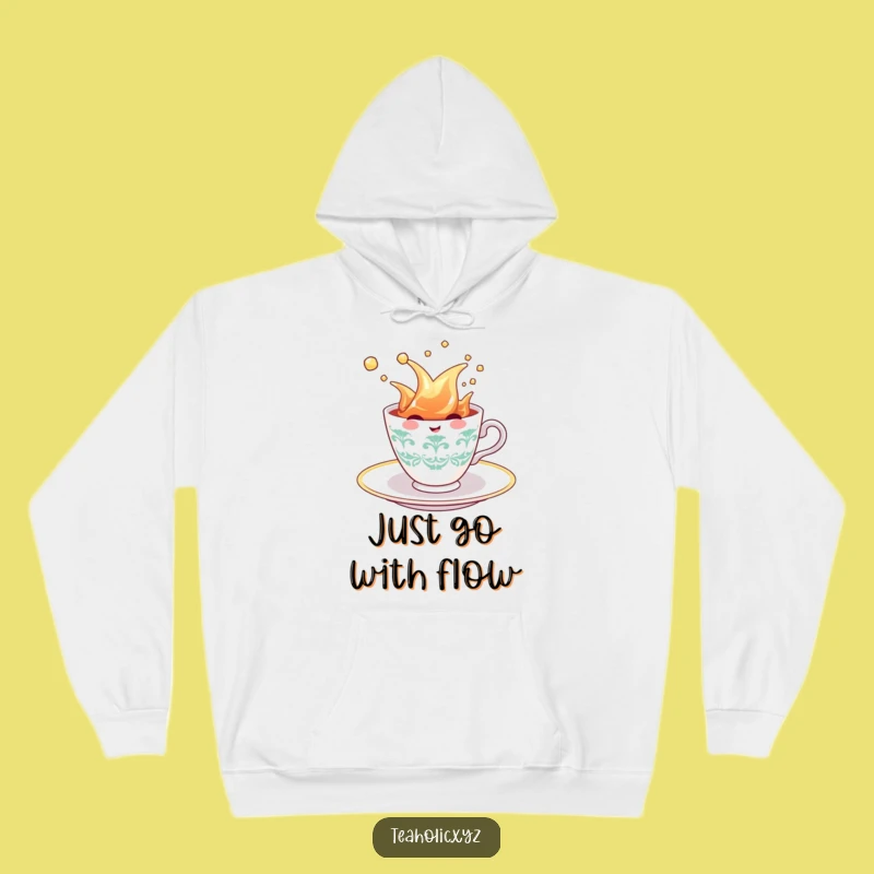 Funny Teacup Splashing Hoodie: Cozy Character Comfort and Tea Time Fun - Ideal Funny Gift