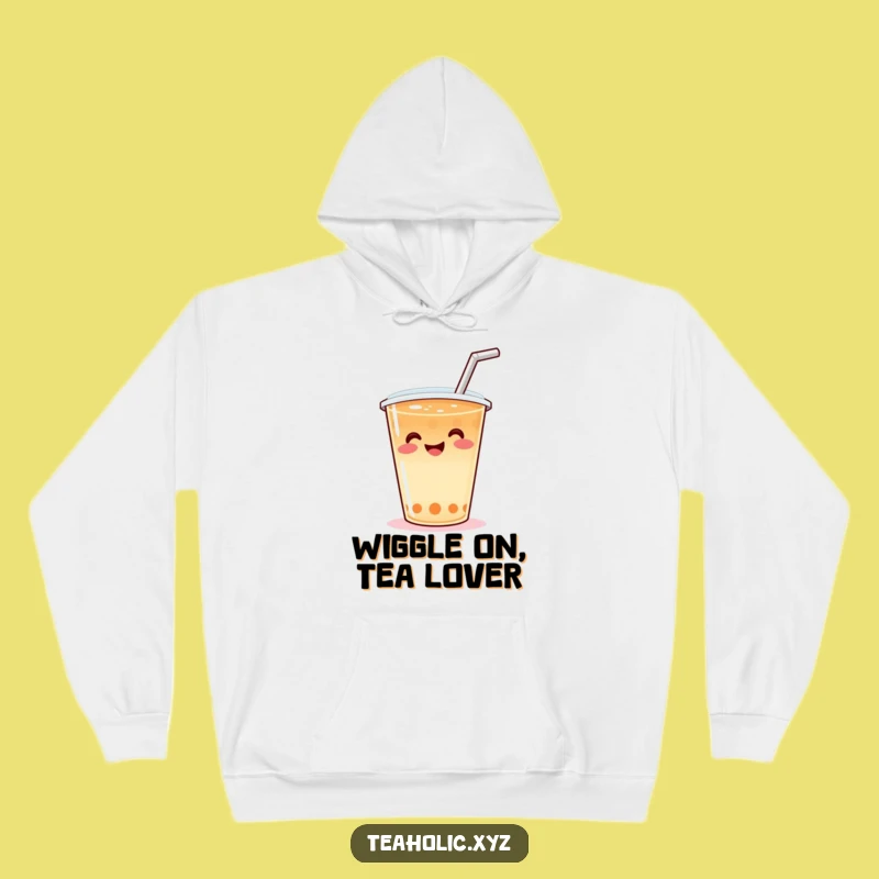 Funny Wiggle Tea Hoodie: Cozy Smiling Tea Cup, Ultimate Funny Gift for Tea Lovers