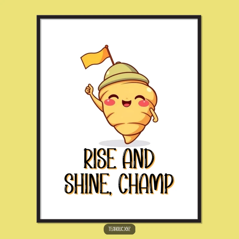 Funny Free Printable Wall Art: Giggling Croissant for a Cheerful Kitchen