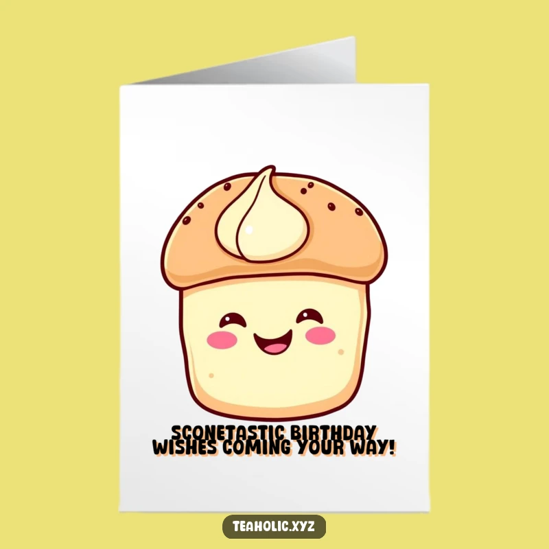 Free Printable Birthday Card: Funny Scone Joyful Hop for a Delightful Downloadable Gift