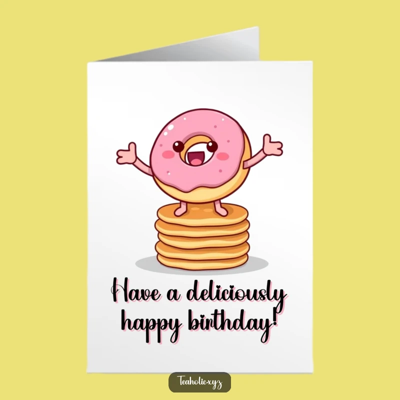 Free Printable Birthday Donut Card: Bouncy Donut & Pancakes Hilarious Downloadable Party Gift!
