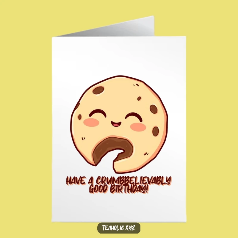 Free Printable Cookie Birthday Card: Giggling Crumb Offer Downloadable Gift for Laughs