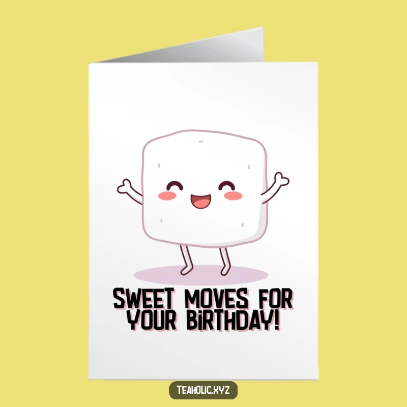 Free Printable Sugar Cube Dance Birthday Card: Funny Downloadable Gift