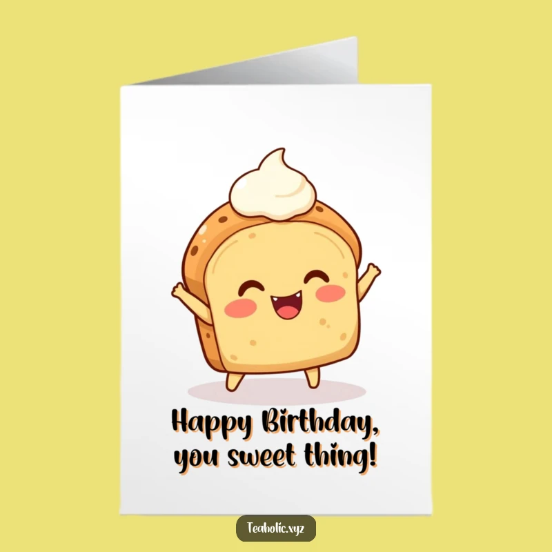 Free Printable Scone Birthday Card: Bouncing Creamy Fun Downloadable Gift for Laughs