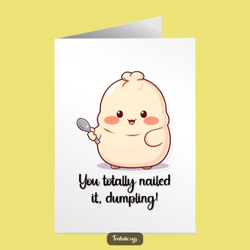 Free Printable Congrats Card: Dumpling's Pride, Adorable Downloadable Gift!