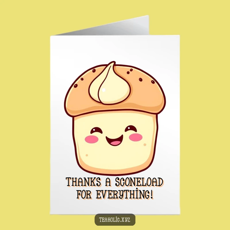 Free Printable Thank You Card: Delightful Scone Hops for a Sweet, Downloadable Gift