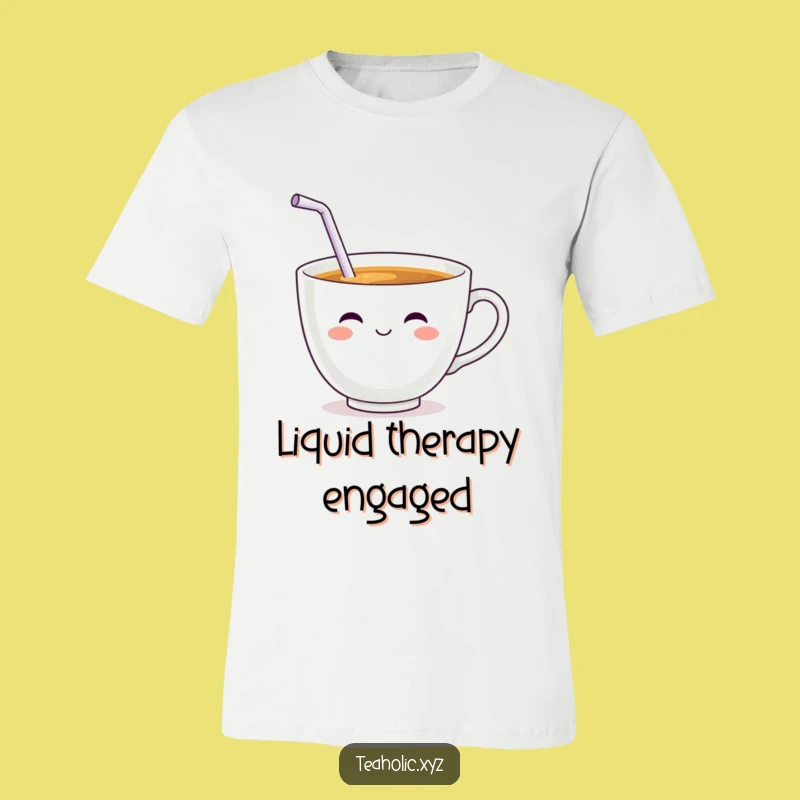 Funny Teacup Sip T-Shirt: Cute Character Tee, Perfect Humorous Gift!