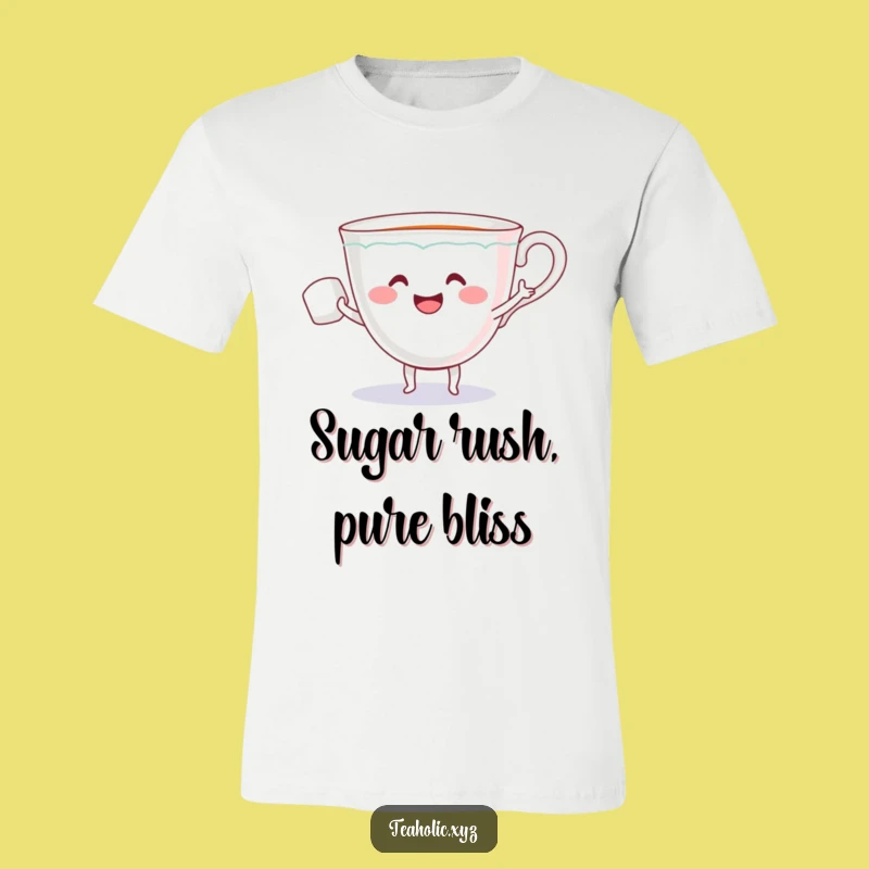 Funny Teacup Sugar Cube Dance T-Shirt - Cheerful & Funny Apparel for Any Occasion